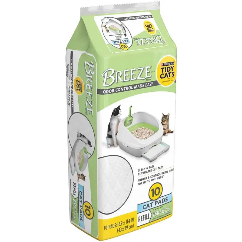 Tidy Cat Breeze Unscented Refill Pad - 10 ct