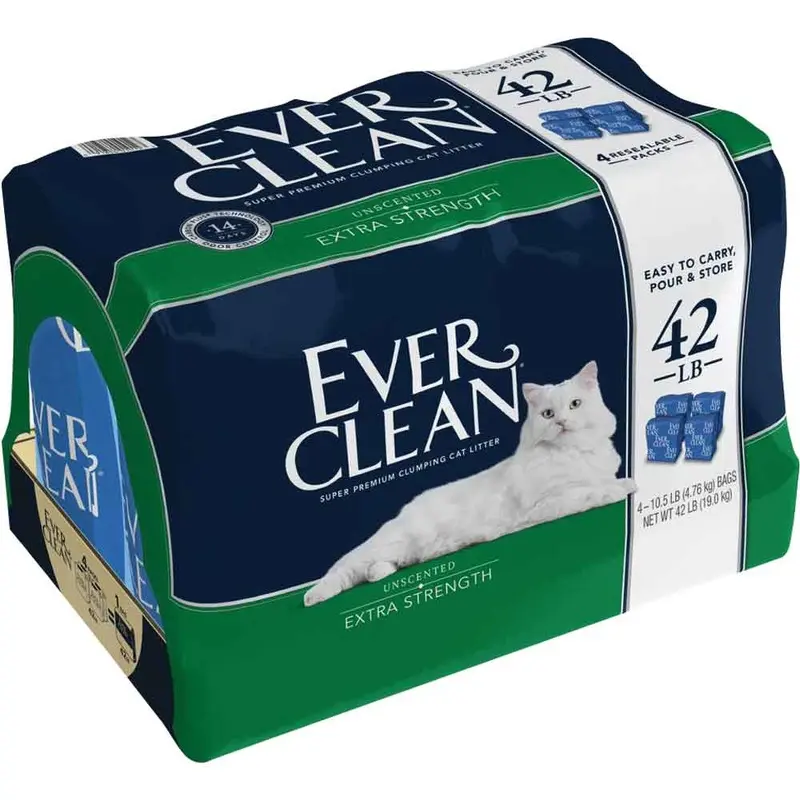 Everclean Extra Strength Cat Litter Unscented - 42 lb.