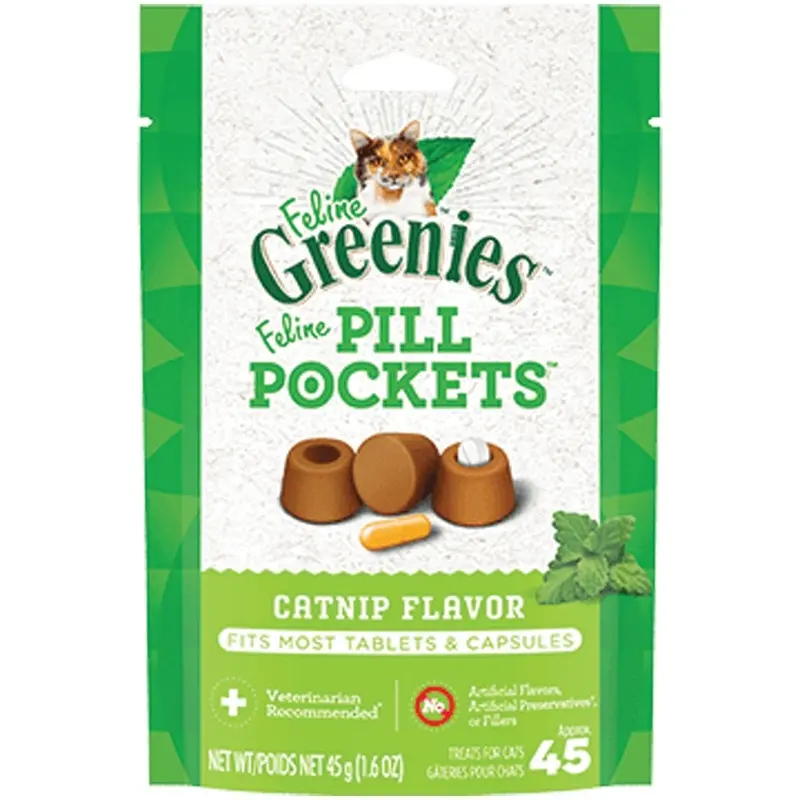 Greenies - Feline Pill Pockets Catnip 1.6oz