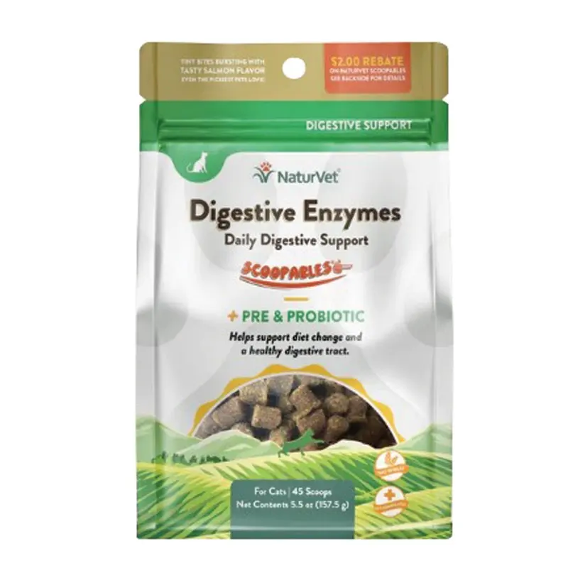 NaturVet Cat Scoopable - Digestive Enzymes - 5.5oz