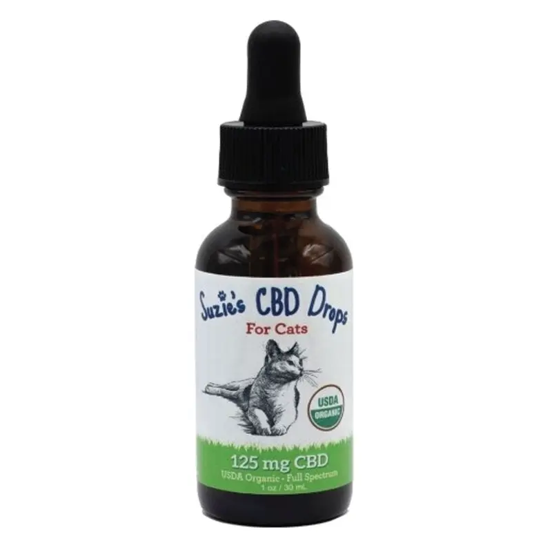 SUZIES CBD CAT DROPS - 125MG - 1OZ