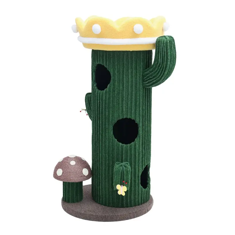 Animal Treasures - Cactus Mushroom Cat Tree 47in