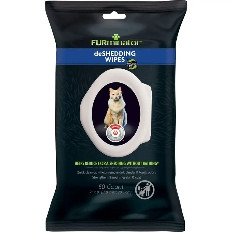 Furminator - Deshedding Cat Wipes 100ct