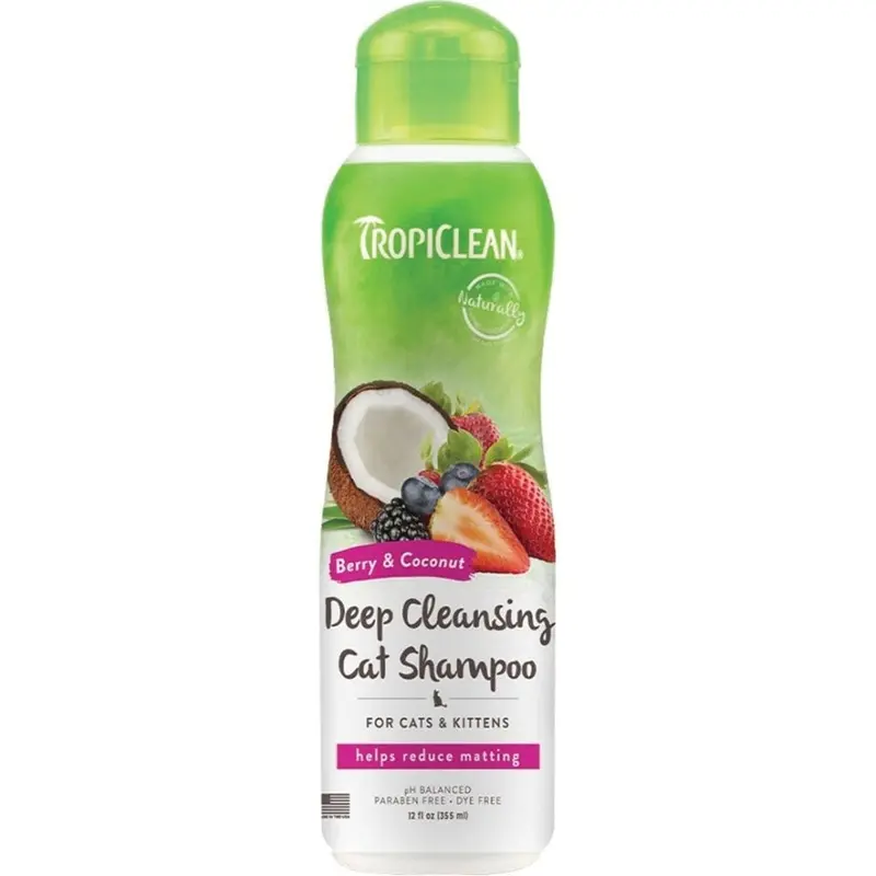Tropiclean - Deep Cleansing Cat/Kitten Berry & Coconut Shampoo