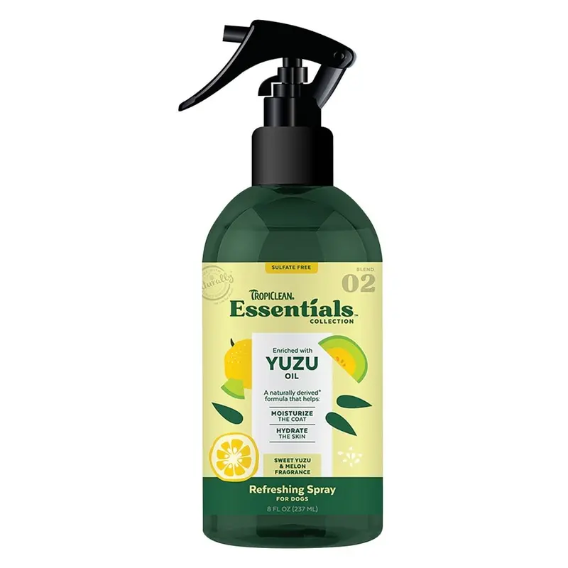Tropiclean Essentials Oil Spray - Moisturize - Yuzu Oil - 8 oz