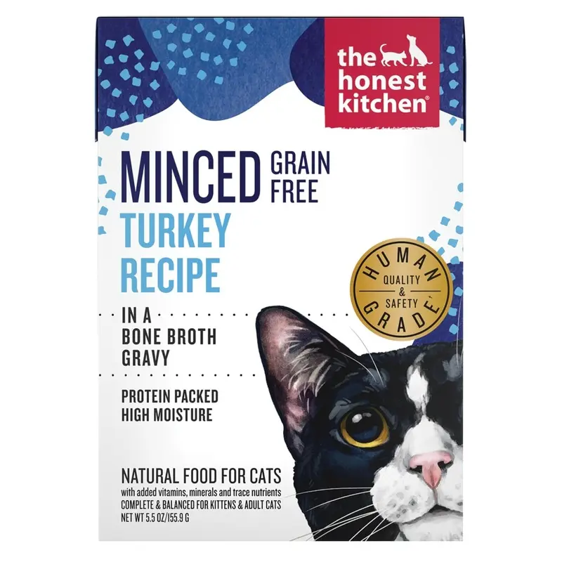 Honest Kitchen Minced Turkey in Bone Broth Gravy - 5.5oz