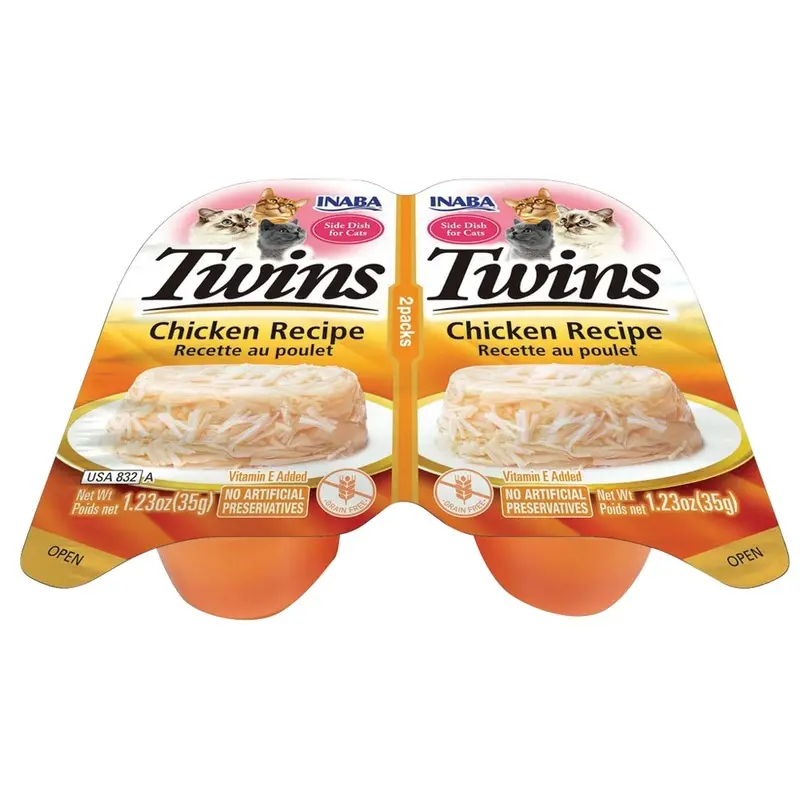 Inaba Twin Cups Cat - Chicken - 2.46 oz