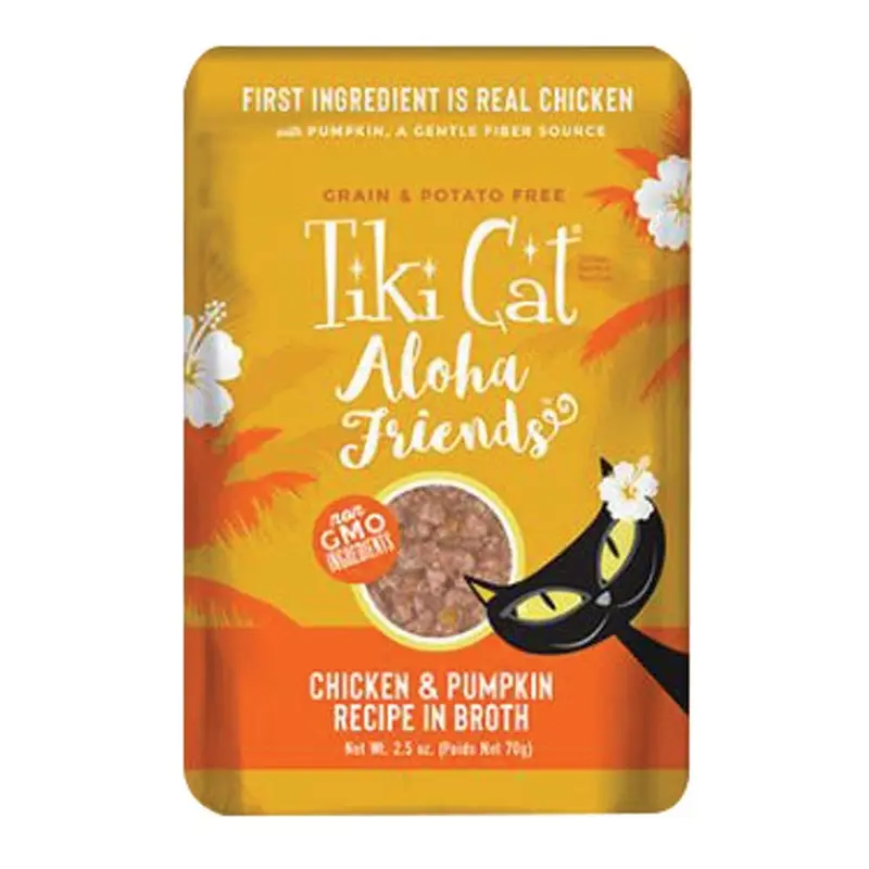 Tiki Cat Aloha Friends - Chicken/Pumpkin - 2.5 oz