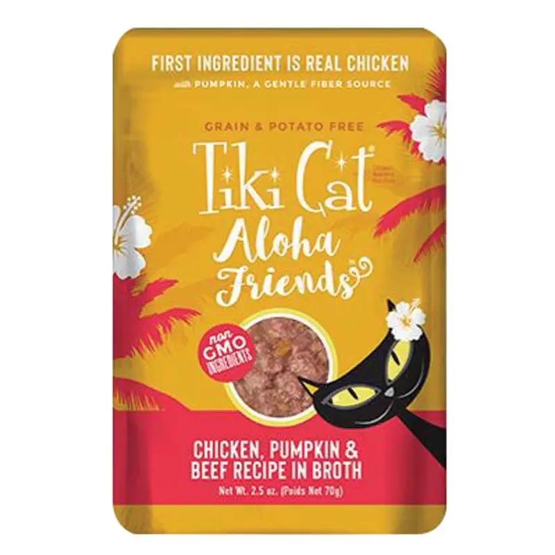Tiki Cat Aloha Friends - Chicken/Pumpkin/Beef - 2.5 oz