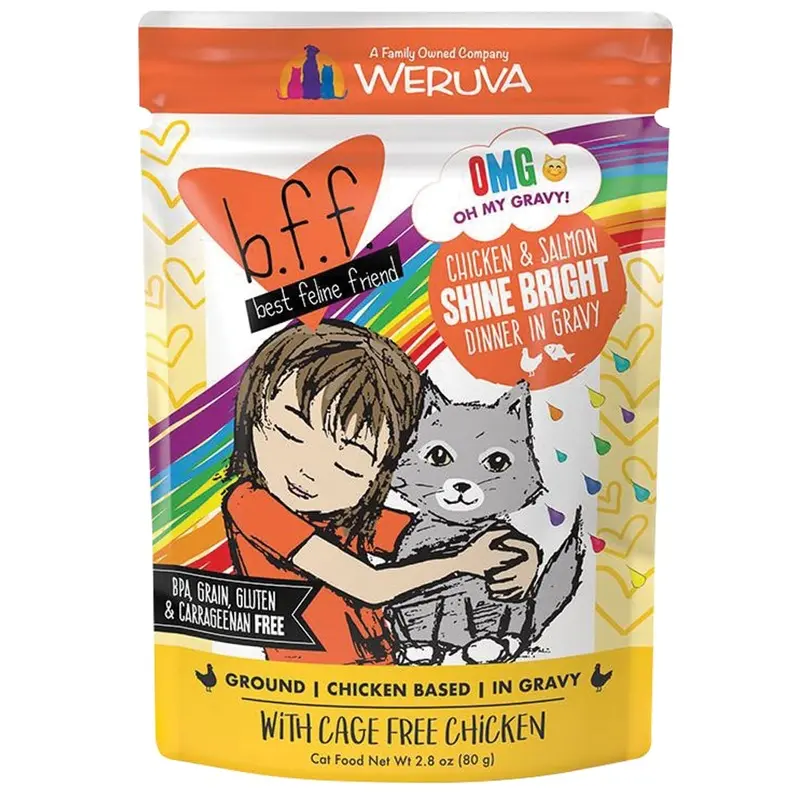 Weruva BFF OMG Shine Bright - Chicken & Salmon - 2.8 oz Pouch