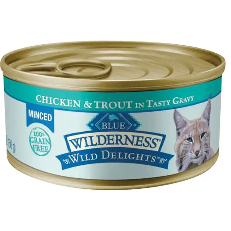 Blue Buffalo Wild Delights Minced Cat Food - Chicken/Trout - 5.5 oz.