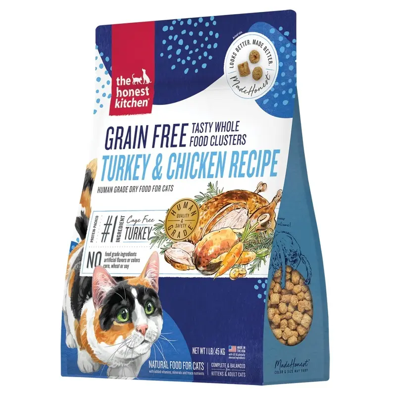 Honest Kitchen Whole Food Clusters GF - Turkey & Chicken - 1lb