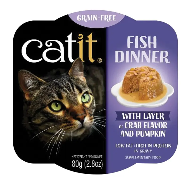 Catit - Fish Dinner with Crab Flavor & Pumpkin 2.8oz.