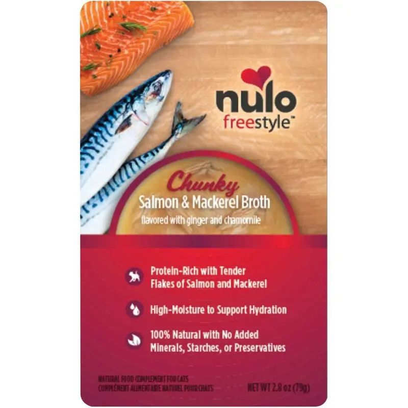 Nulo - Freestyle Chunky Salmon & Mackerel Broth Cat Pouch 2.8oz
