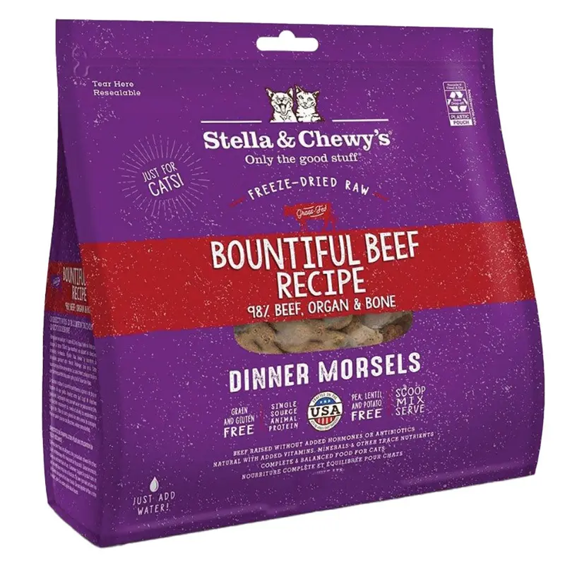 STELLA & CHEWY CAT FOOD - FD DINNER MORSELS - BEEF - 18OZ