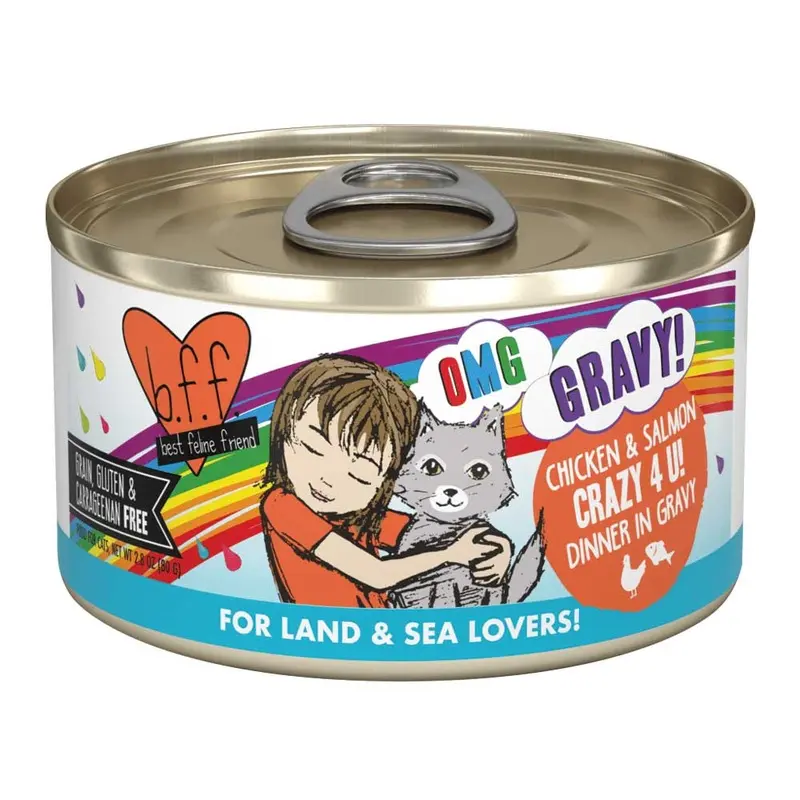 Weruva BFF OMG Crazy 4 U - Chicken and Salmon - 2.8 oz