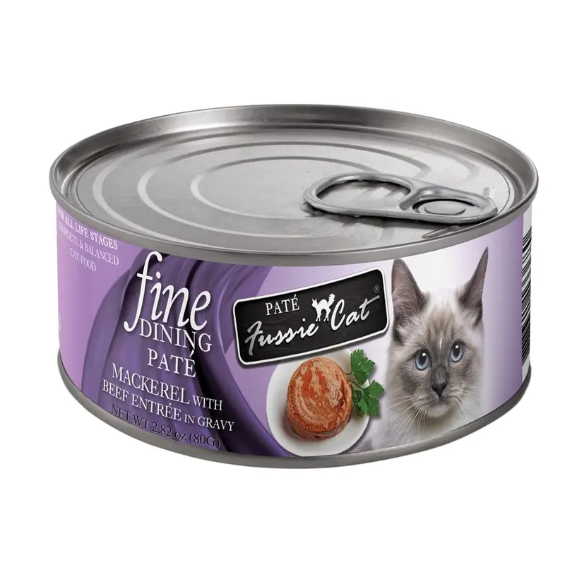 Fussie Cat - Fine Dining Pate - Mackerel & Beef - 2.82oz