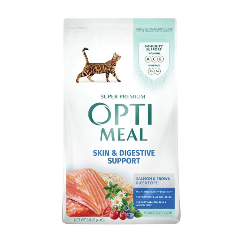 OPTIMEAL - DIGESTIVE SALMON & RICE CAT FOOD 3.3LB.