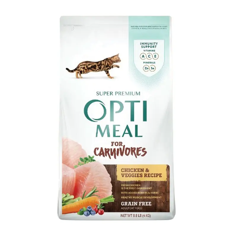 OPTIMEAL - GF CHICKEN & VEGGIES CAT FOOD 3.3LB.