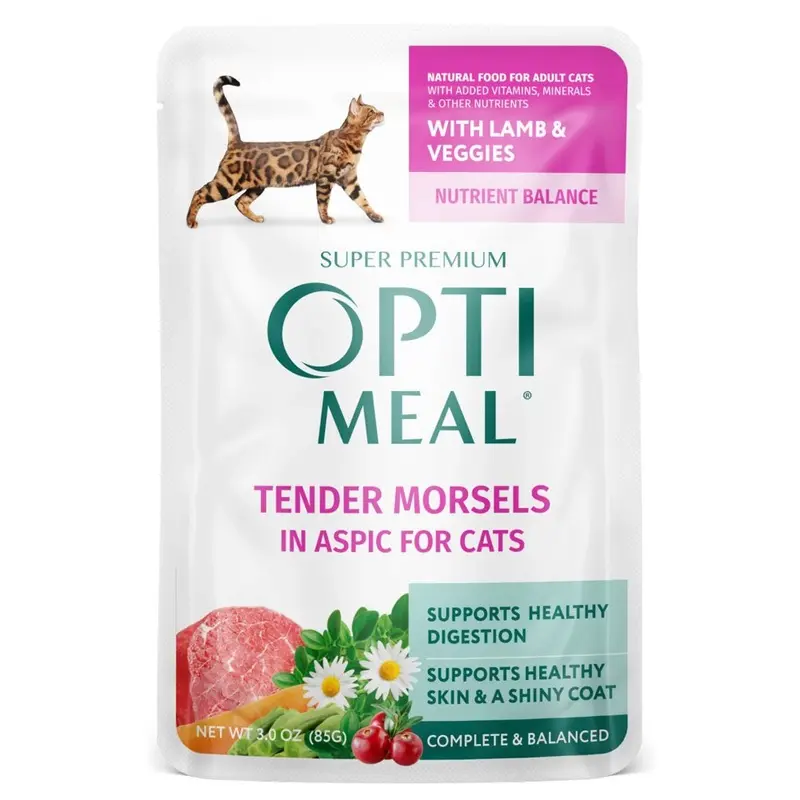 OPTIMEAL WET CAT - LAMB & VEGGIES - 3OZ