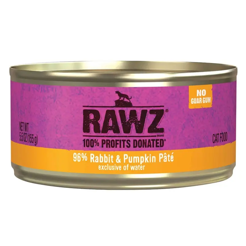 Rawz - 96% Rabbit and Pumpkin Pate Cat Food 3oz.