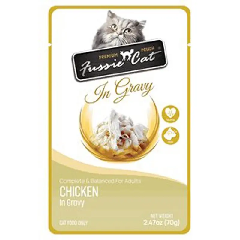 Fussie Cat - Premium Pouch - Chicken & Gravy- 2.47oz