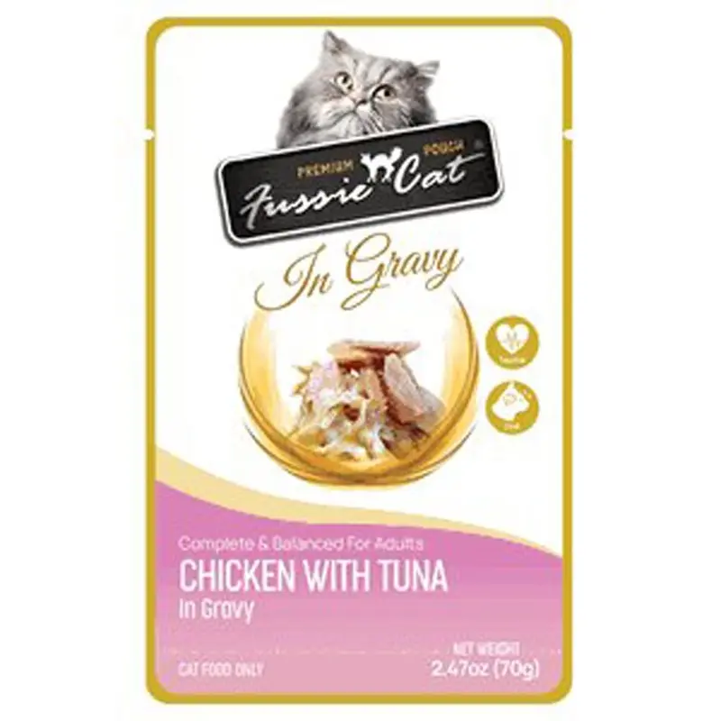 Fussie Cat - Premium Pouch - Chkn/Tuna/Gravy - 2.47oz