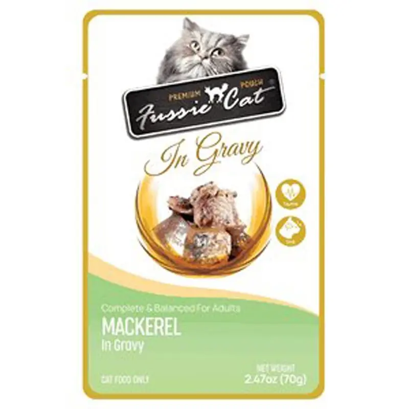 Fussie Cat - Premium Pouch - Mackerel & Gravy- 2.47oz