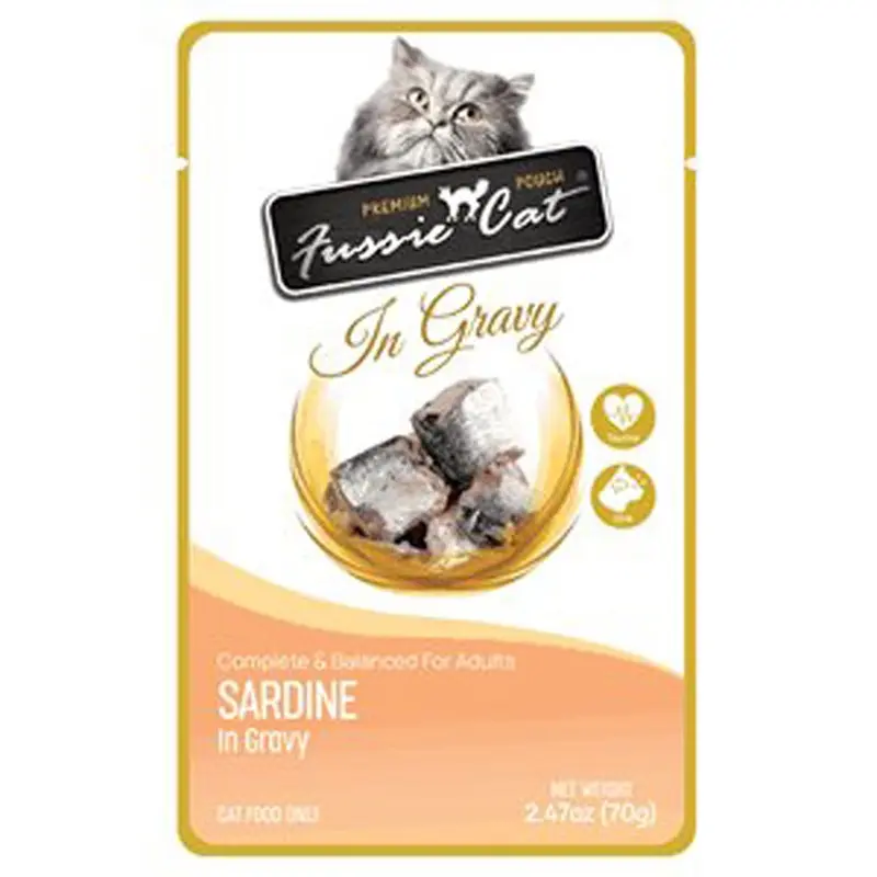 Fussie Cat - Premium Pouch - Sardine & Gravy- 2.47oz