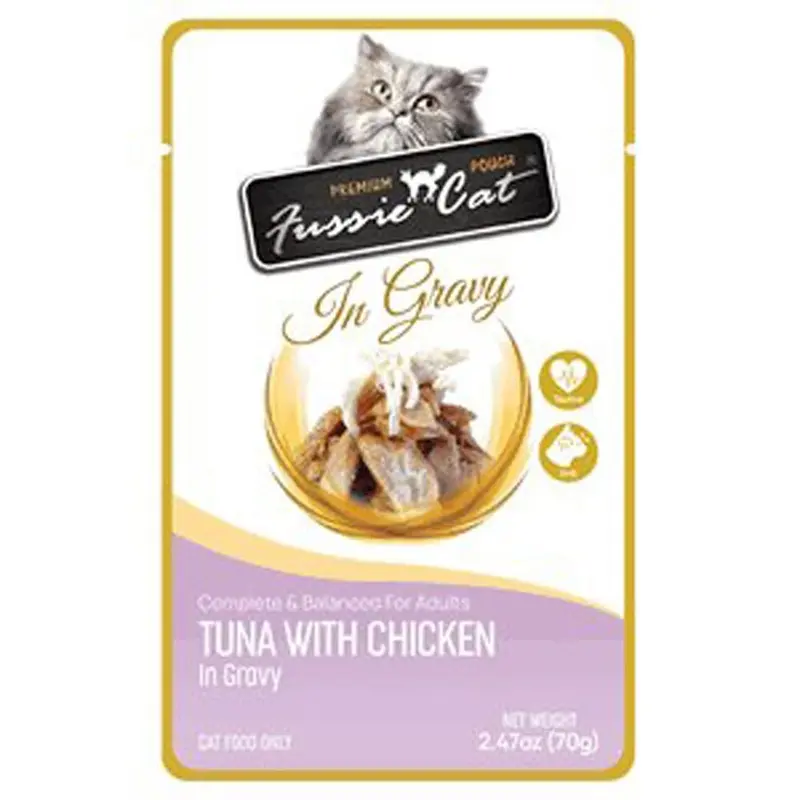 Fussie Cat - Premium Pouch - Tuna/Chkn/Gravy - 2.47oz