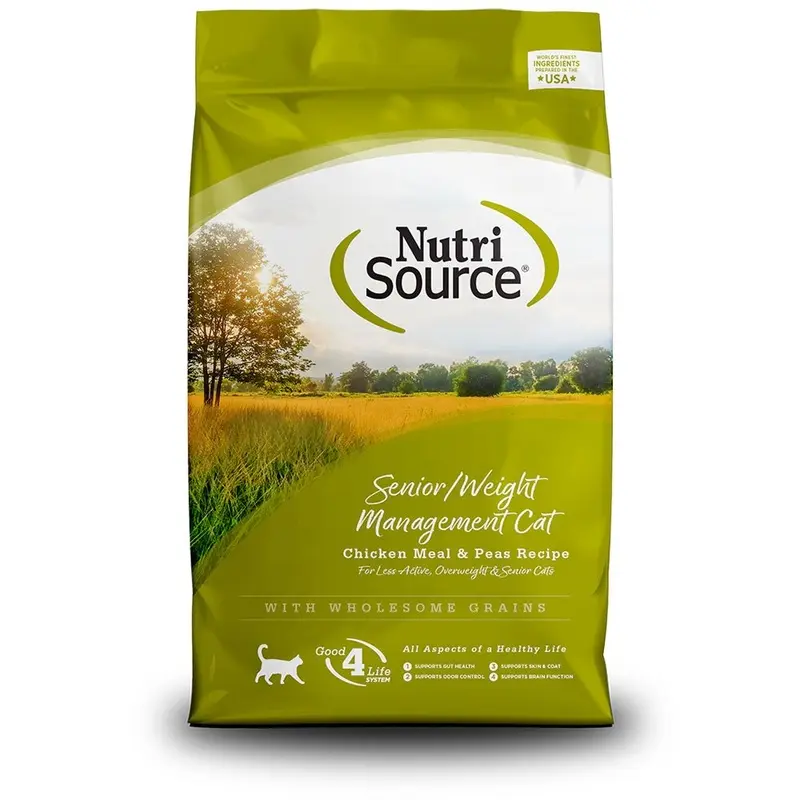 NUTRISOURCE - CHICKEN & PEA WEIGHT MANAGEMENT SENIOR CAT FOOD 4LB