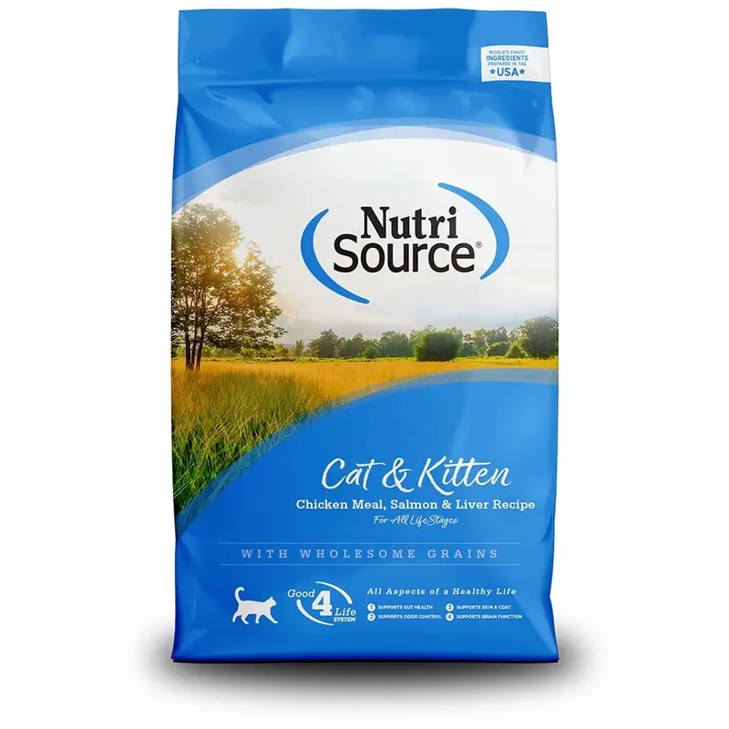 NUTRISOURCE - CHICKEN, SALMON & LIVER CAT/KITTEN FOOD 4LB