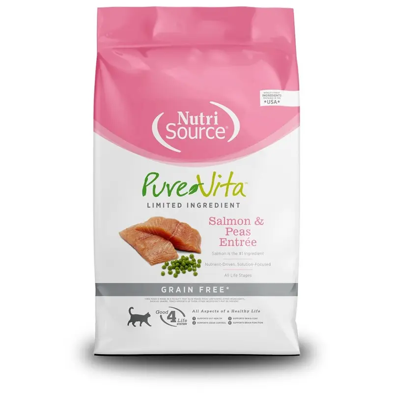 NUTRISOURCE - PURE VITA GF SALMON & PEAS CAT FOOD 4LB