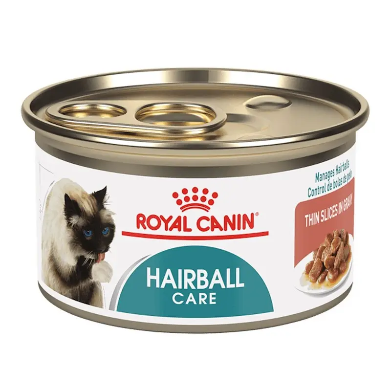 Royal Canin Cat Food - Slices In Gravy - Hairball - 12pk