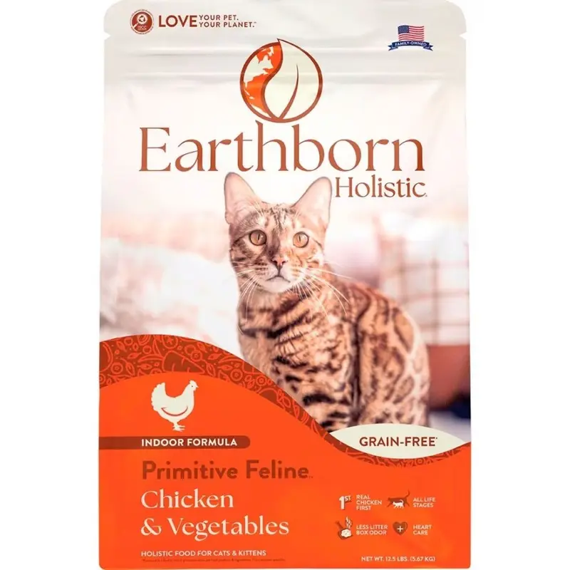 EARTHBORN - PRIMITIVE FELINE GF CAT FOOD 12.5LB.