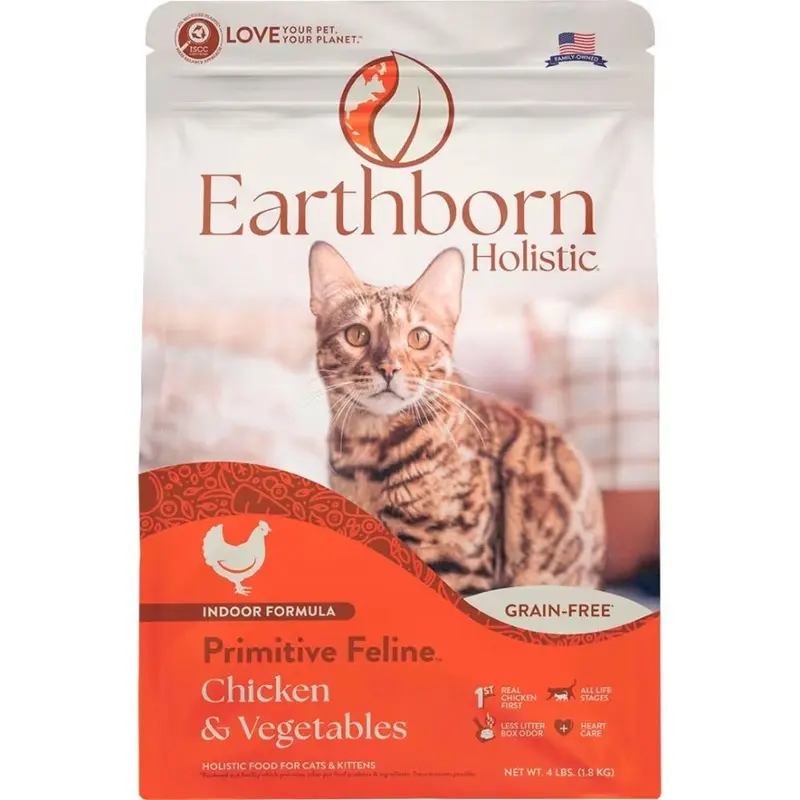 EARTHBORN - PRIMITIVE FELINE GF CAT FOOD 4LB.