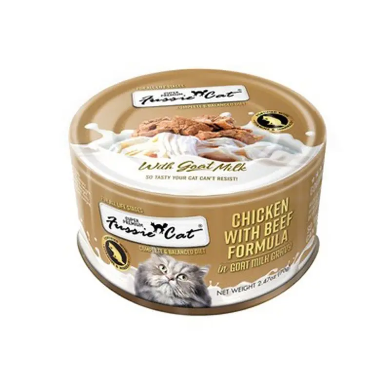 Fussie Cat - Chicken & Beef in Goat Milk Gravy Cat Food 2.47oz