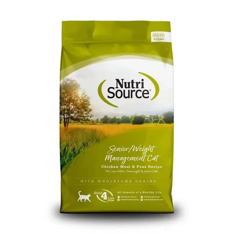 NUTRISOURCE - SENIOR WEIGHT MANAGEMENT CHICKEN & PEA CAT FOOD 12LB