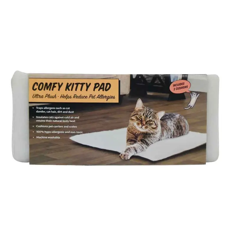 Arlee Comfy Kitty Pad - Electrostatic Cat Pat - White - 2 pk