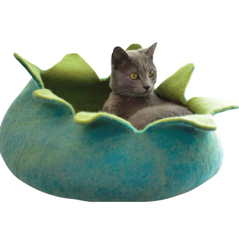 Distinctly Himalayan Petal Basket - Aqua - 14 in.