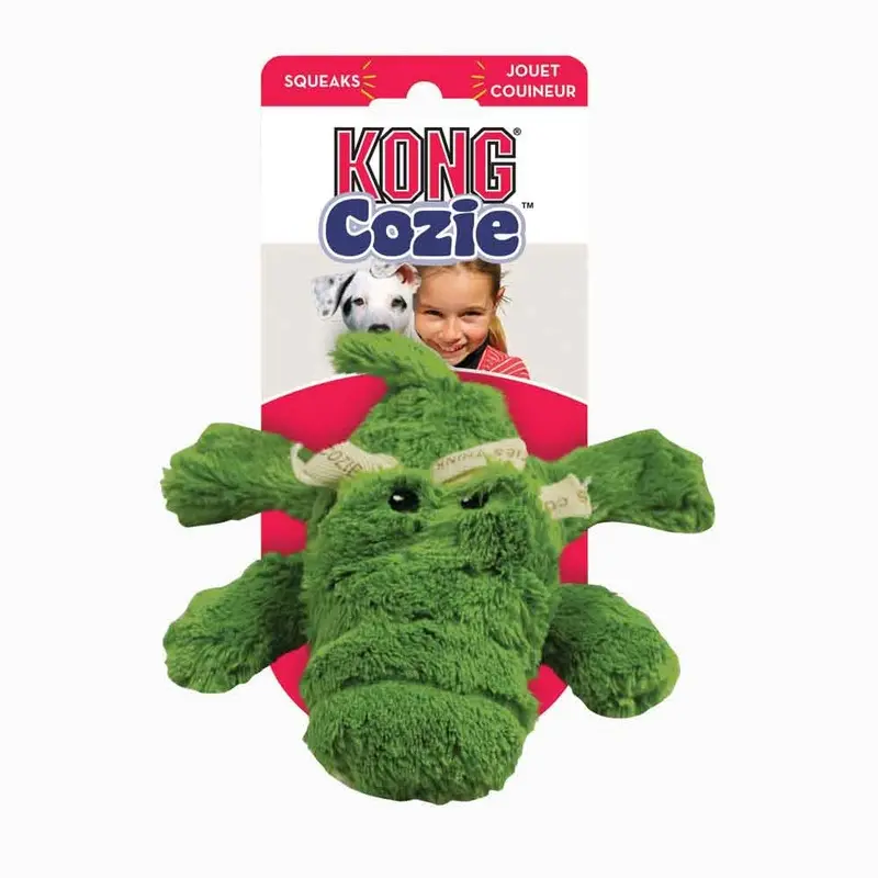 KONG Cozie Ali Alligator Dog Toy - Medium