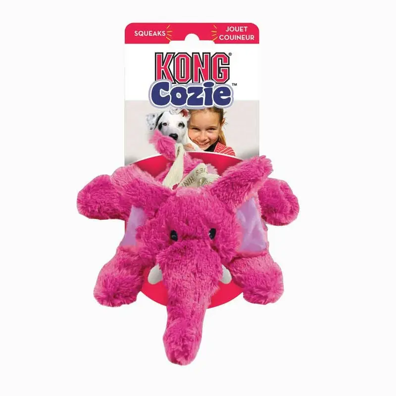 KONG Cozie Elmer Elephant Dog Toy - Medium