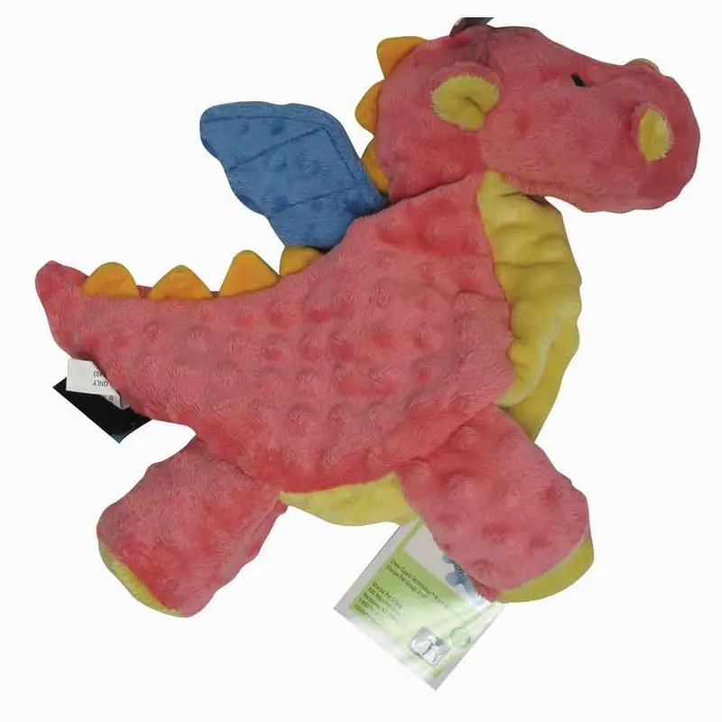 goDog Coral Dragon Plush Dog Toy - Small