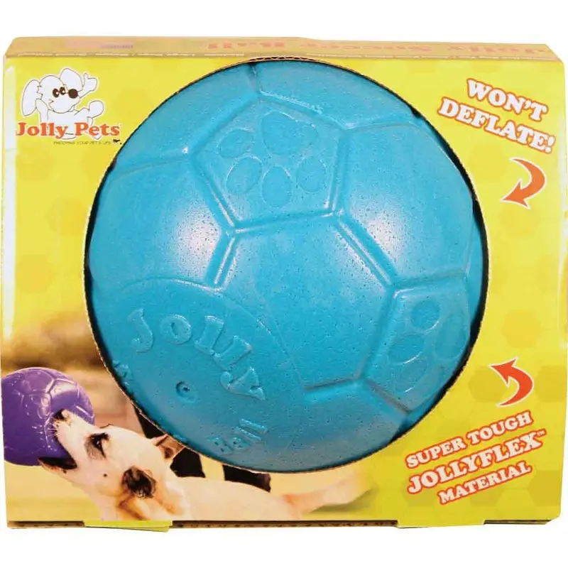 Jolly Soccer Ball Dog Toy - Blue - 8 in.
