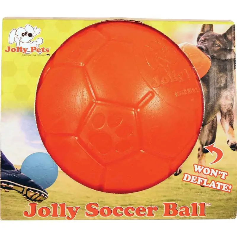 Jolly Soccer Ball Dog Toy - Orange - 8 in.
