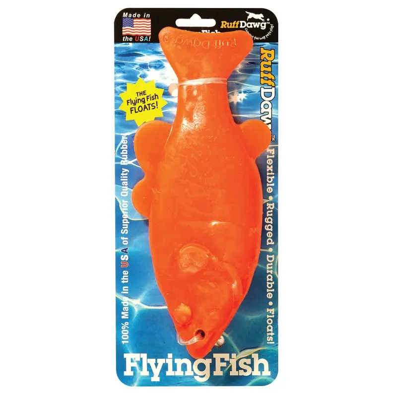 Ruff Dawg Flying Fish Dog Toy - 9.5 in. x 3.5 in. x 1 in. -