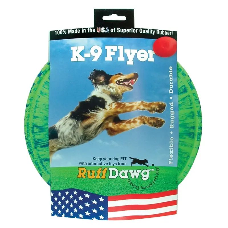 Ruff Dawg K9 Flyer Dog Toy - 9.5 in. diameter - Assorted Col