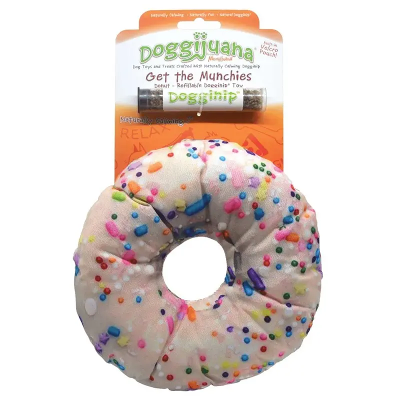 Doggijuana Get the Munchies Dog Toy - Donut