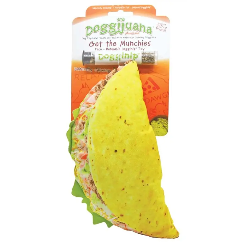 Doggijuana Get the Munchies Dog Toy - Taco