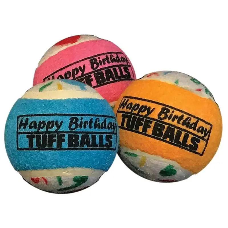 Petsport - Happy Birthday Balls 2.5in 3pk